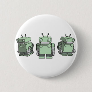 Robot Trio 6 Cm Round Badge