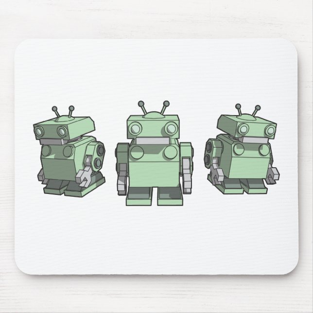 Robot Trio mousepad (Front)