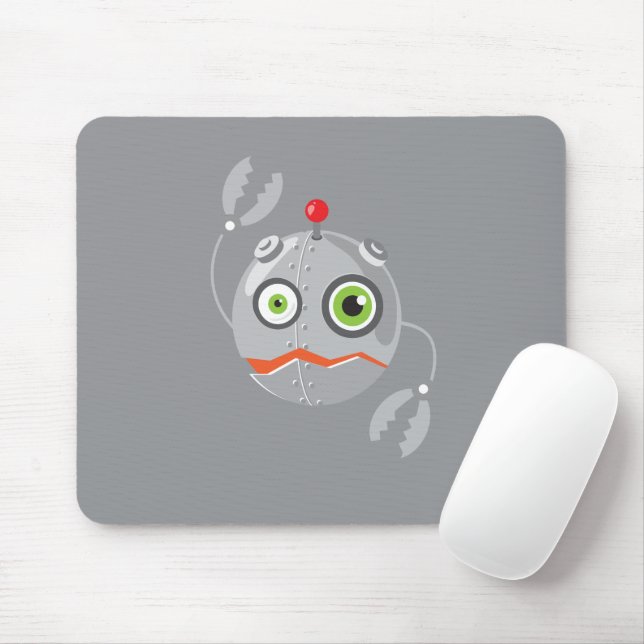 robot troll mouse pad (With Mouse)