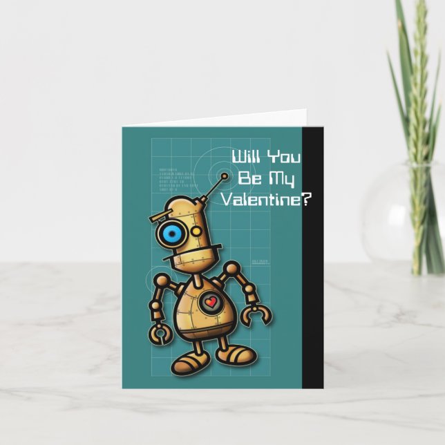 Robot Valentine Holiday Card (Front)