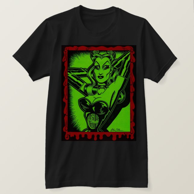 Robot Vampire Vixen T-Shirt (Design Front)