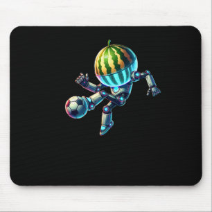 Robot Watermelon Head Soccer Footbyll Dribbling Ki Mouse Pad