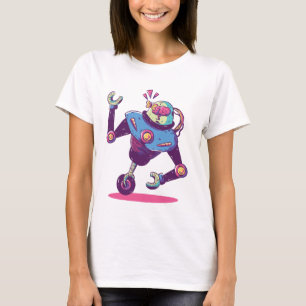 Robot With a Single Wheel T-Shirt
