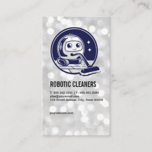 Robot with Vacuum Home Cleaning Services Business Card