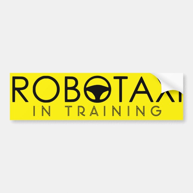 ROBOTAXI In Training Bumper Sticker (Front)