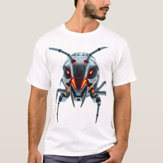 Robotic Ant Face Neon Art Tee