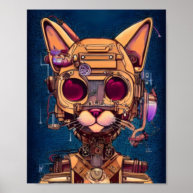 Robotic Cat Poster (Front)
