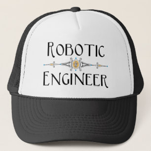 Robotic Engineer Decorative Line Trucker Hat