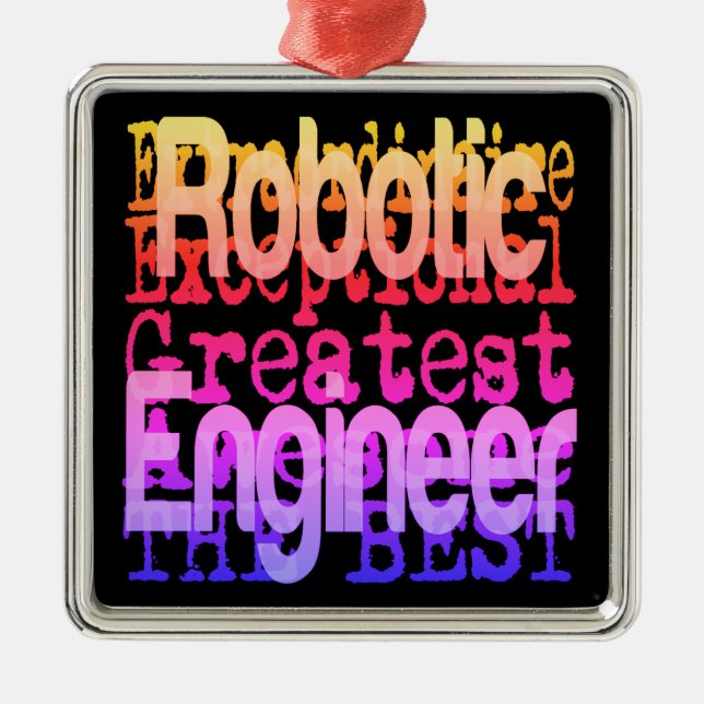 Robotic Engineer Extraordinaire Fun Metal Ornament (Front)