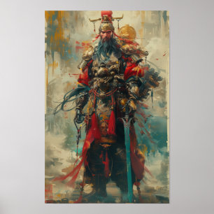 Robotic Guan Yu Front View Full Body Shot Poster