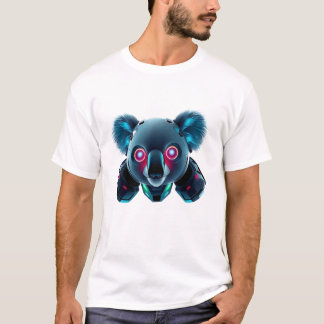 Robotic Koala Face Art T-Shirt