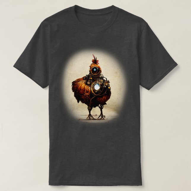 Robotic Steampunk Chicken 1 T-Shirt (Design Front)
