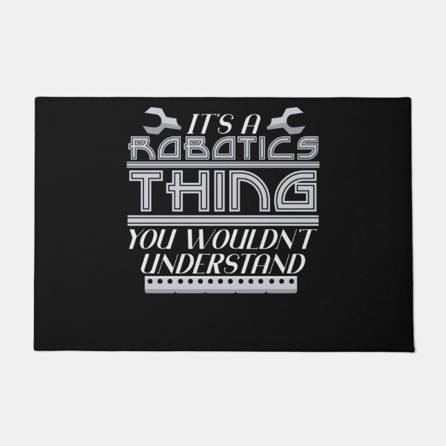 Robotic Thing Joke Robot Robotics Engineering Doormat (Front)