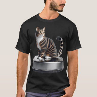 Robotic Toy Vacuum Cleaner Kitten Lover Cute Cat T-Shirt