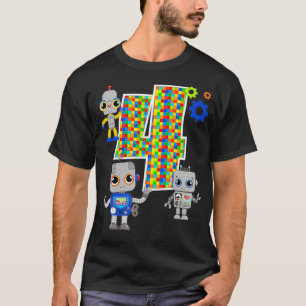 Robotics Engineer 4th Birthday STEM Party 4 Year O T-Shirt