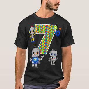 Robotics Engineer 7th Birthday STEM Party 7 Year O T-Shirt