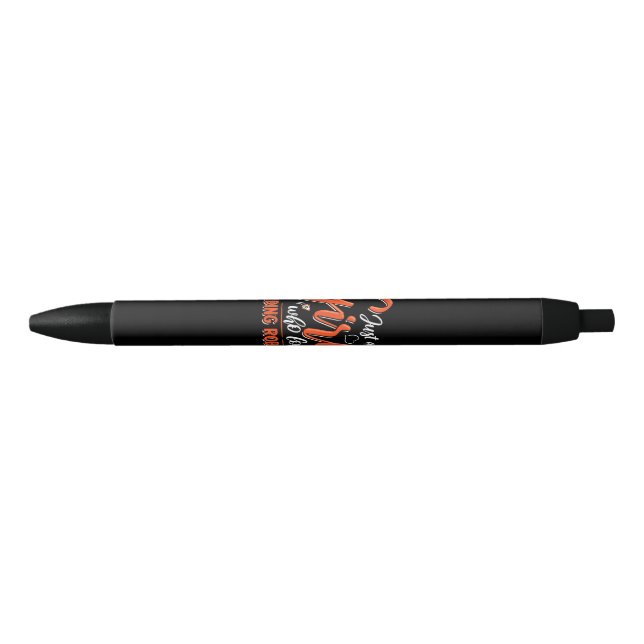 Robotics Engineer Robot Lover Engineering Girl Rob Black Ink Pen (Front)