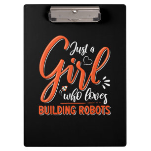 Robotics Engineer Robot Lover Engineering Girl Rob Clipboard