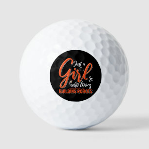 Robotics Engineer Robot Lover Engineering Girl Rob Golf Balls