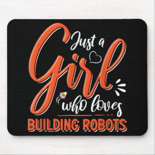 Robotics Engineer Robot Lover Engineering Girl Rob Mouse Pad