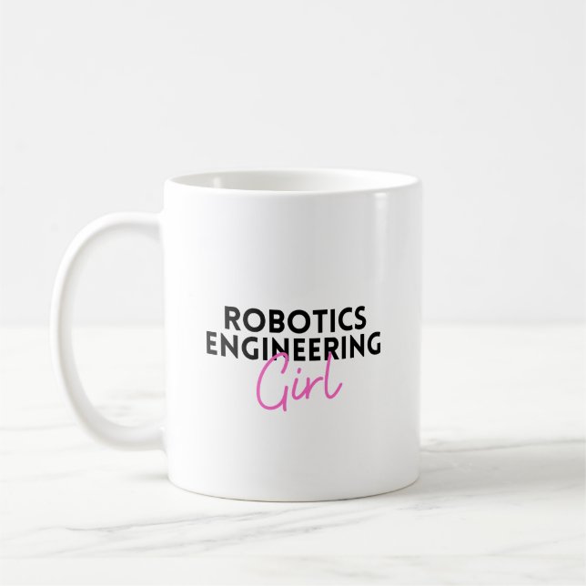 Robotics Engineering girl  Coffee Mug (Left)