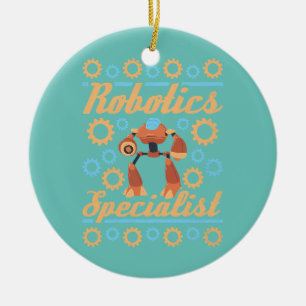 Robotics Specialist Robot  Ceramic Ornament