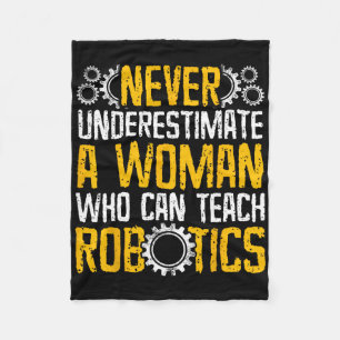 Robotics Teacher Woman Professor Gifts Fleece Blanket