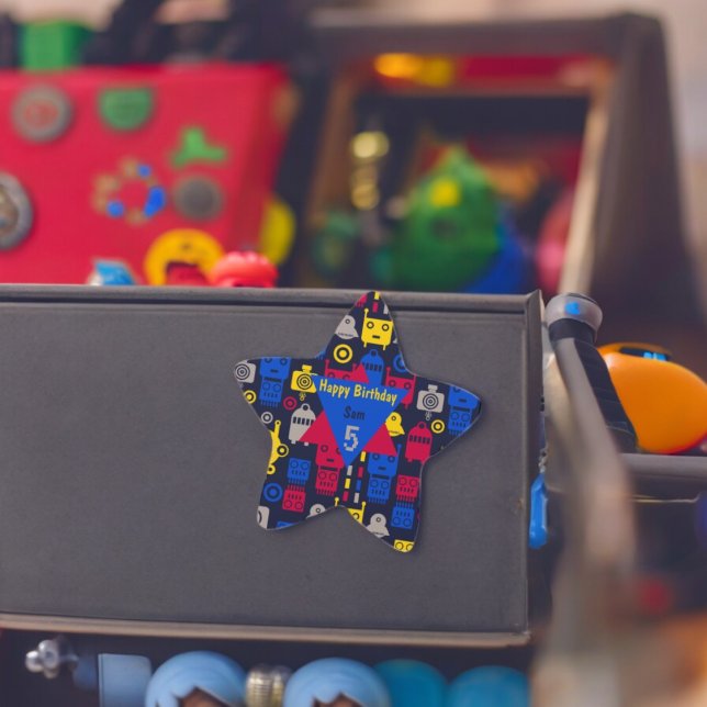 Robots Aliens Cartoon  Star Sticker (robot alien patternparty theme sticker,birthday party sticker,gift pack,envelope,return gift sticker)