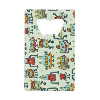 Robots Aliens Vintage Pattern Illustration
