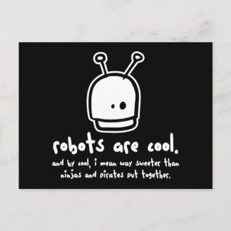 robots are cool2 postcard