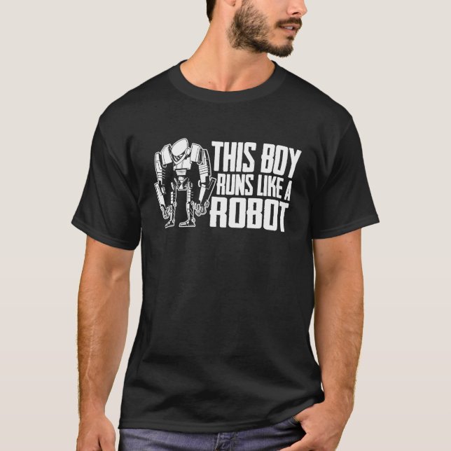 Robots Boy Artificial Intelligence Ai Robotics T-Shirt (Front)