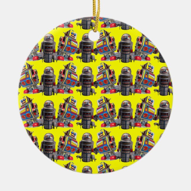 Robots Ceramic Tree Decoration (Front)