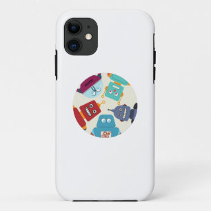 robots looking down iPhone 11 case