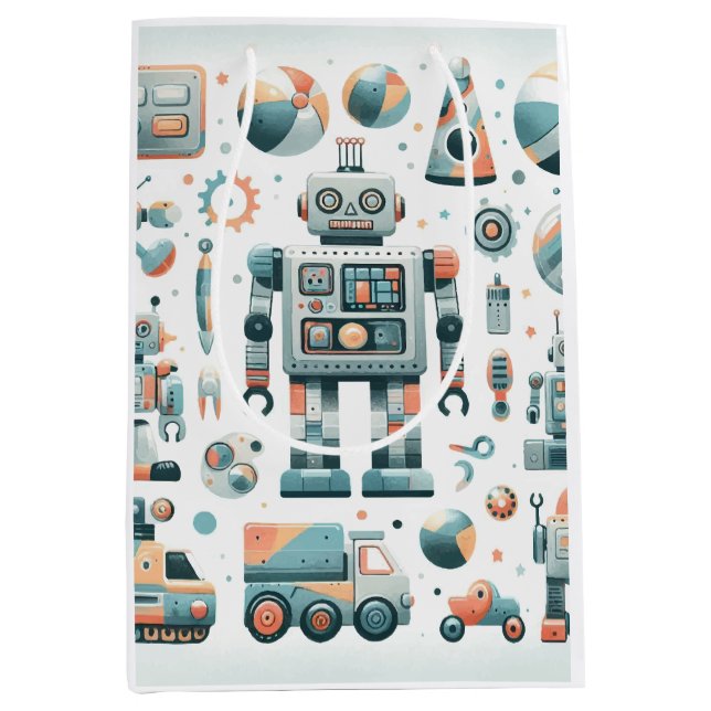 Robots Medium Gift Bag (Front)