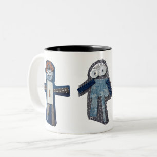 ROBOTS nina, siena, jaisal Two-Tone Coffee Mug