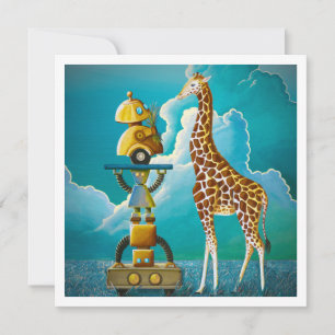 Robots On Safari - Mini Print