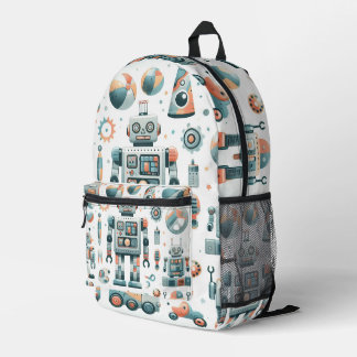 Robots  printed backpack