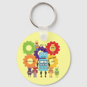 Robots Rule Key Ring