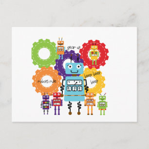 Robots Rule Postcard