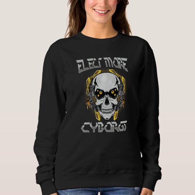 Robots Skull Artificial Intelligence - Ai Robotics Sweatshirt (Front)