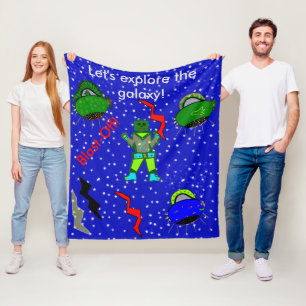Robots Spaceships Kids Medium Blanket