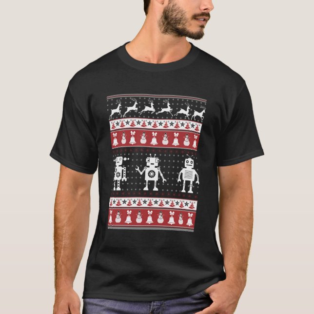 Robots Ugly Sweater Xmas For Christmas (Front)