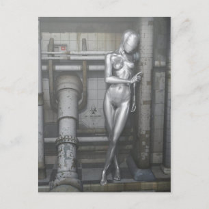 Robotwoman Postcard
