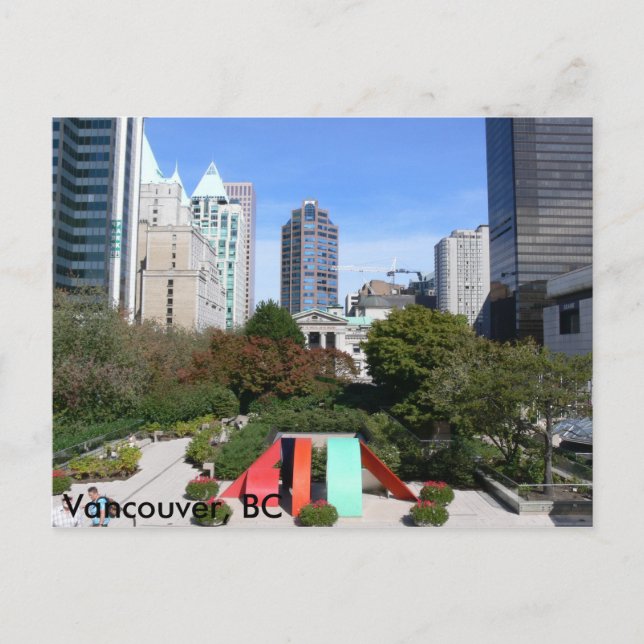Robson Square Vancouver, BC Postcard (Front)