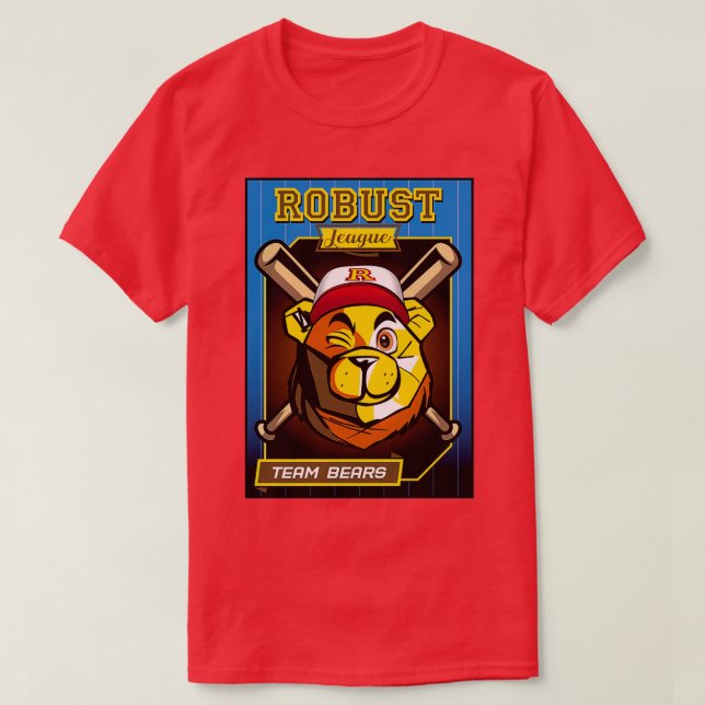 ROBUST BEAR BASEBALL CARD BEARS T-Shirt (Design Front)
