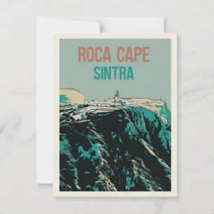 Roca Cape Lighthouse View, Sintra Portugal Postcard