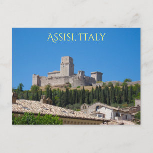 Rocca Maggiore, Assisi, Umbria Italy Hilltop Fort Postcard