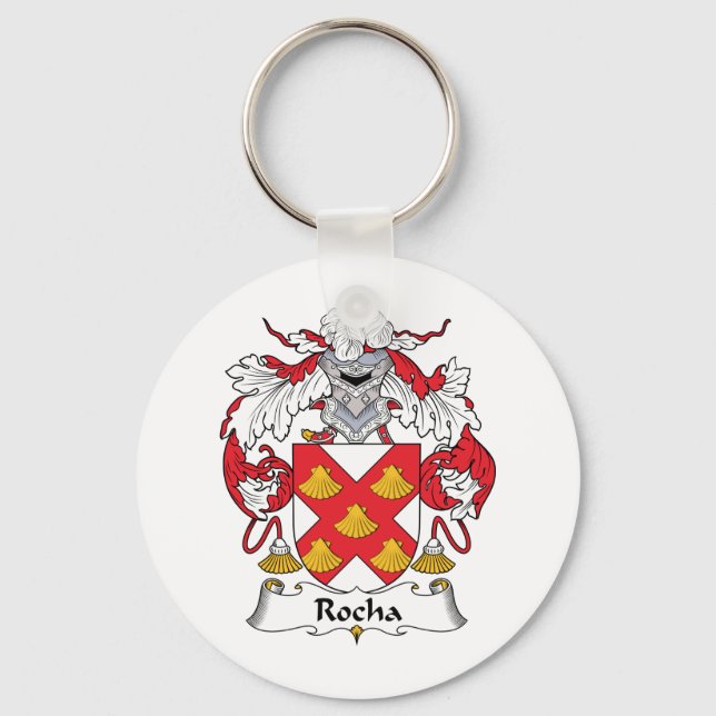 Rocha Family Crest Key Ring (Front)