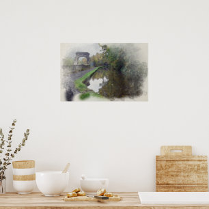 Rochdale Canal, Sagar Richards Arch, Luddendenfoot Poster