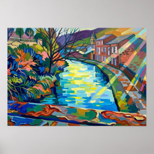 Rochdale Canal Sowerby Bridge  Poster